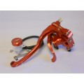 Beringer Aerotec Hydraulic Thumb Brake Master Cylinder and Cable Clutch and Rear 12.7 Master Cylinder for 1 Inch Bars (Harley)